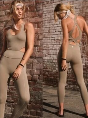 FP Movement Back It Up Jumpsuit In Sage Size Small